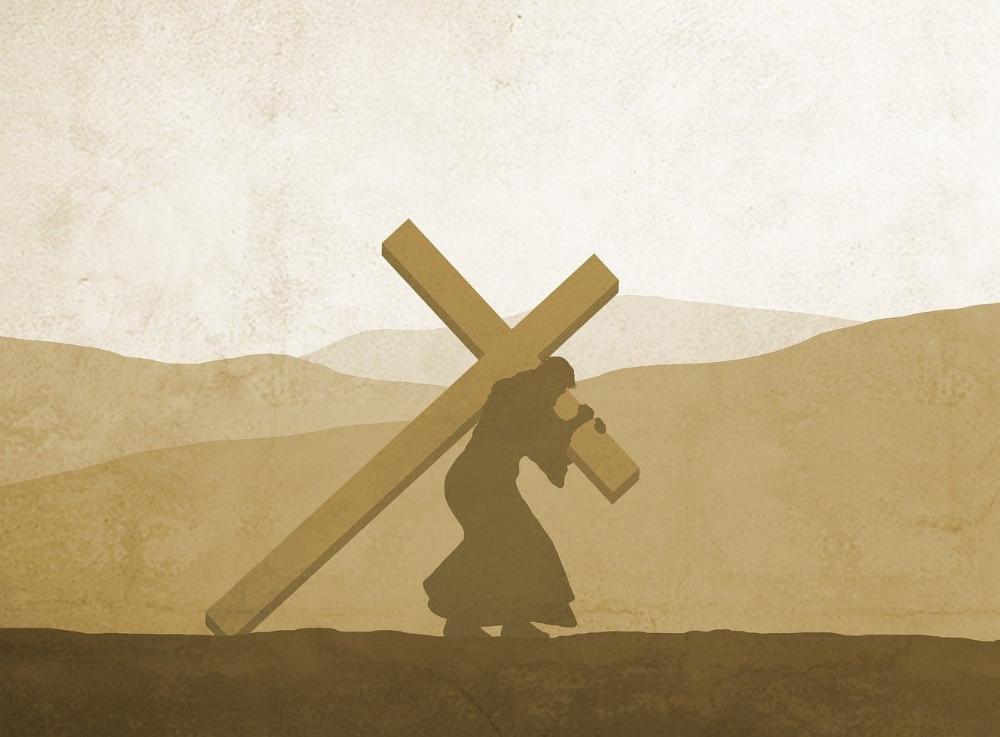 Jesus bär sitt kors, illustration