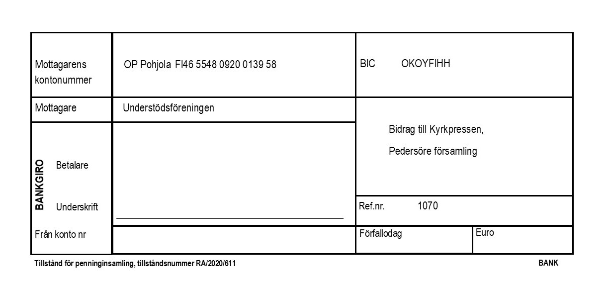 Bankgiro för inbetalning
