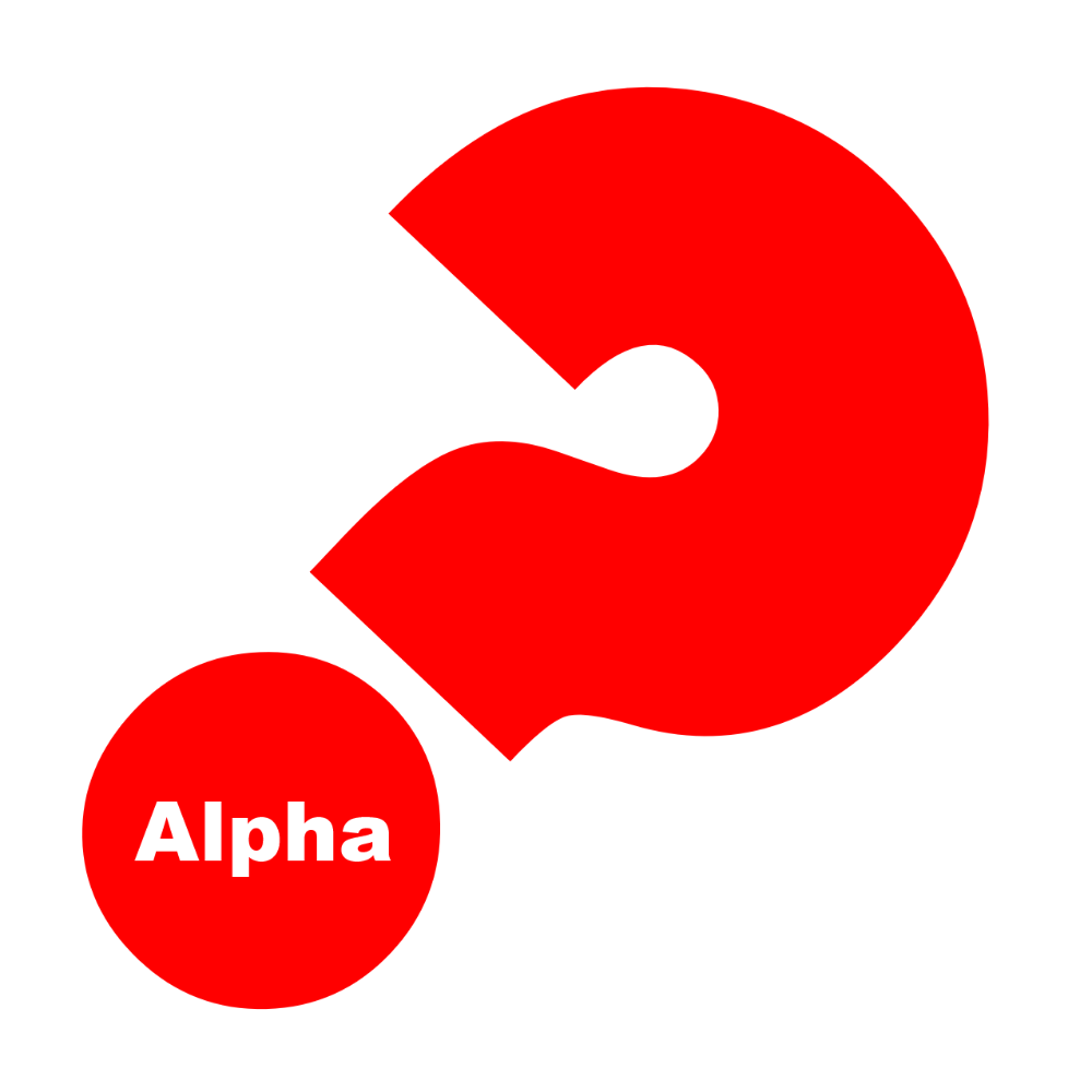 Alpha-logon, ett rött frågetecken